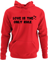 Φούτερ με κουκούλα - Love Is The Only Rule - Color Thumbnail Κόκκινο