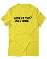 T-Shirt Αντρικό - Love Is The Only Rule - Color Thumbnail Κίτρινο