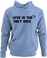 Φούτερ με κουκούλα - Love Is The Only Rule - Color Thumbnail Blue Carolina