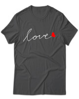 T-Shirt Unisex - Love - Color Thumbnail Ανθρακί