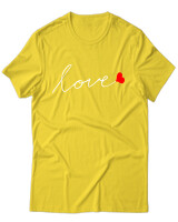 T-Shirt Unisex - Love - Color Thumbnail Χρυσό Κίτρινο