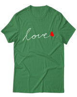 T-Shirt Unisex - Love - Color Thumbnail Πράσινο