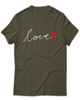 T-Shirt Unisex - Love - Color Thumbnail Χακί