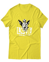T-Shirt Αντρικό - Love You All My Life - Color Thumbnail Κίτρινο