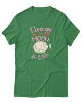 T-Shirt Αντρικό - Love You To The Moon And Back - Color Thumbnail Πράσινο
