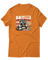 T-Shirt Αντρικό - Loves Pizza - Color Thumbnail Πορτοκαλί