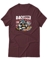 T-Shirt Αντρικό - Loves Pizza - Color Thumbnail Μπορντό