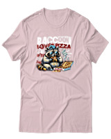 T-Shirt Αντρικό - Loves Pizza - Color Thumbnail Απαλό Ροζ