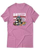 T-Shirt Αντρικό - Loves Pizza - Color Thumbnail Ροζ