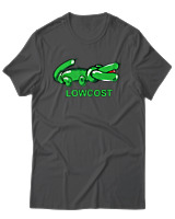 T-Shirt Unisex - Lowcost - Color Thumbnail Ανθρακί