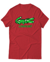 T-Shirt Unisex - Lowcost - Color Thumbnail Κόκκινο