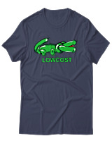 T-Shirt Unisex - Lowcost - Color Thumbnail Μπλε Γκρι