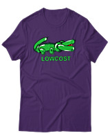 T-Shirt Unisex - Lowcost - Color Thumbnail Σκούρο Μωβ