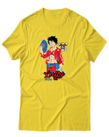 T-Shirt Αντρικό - Luffy Hat - Color Thumbnail Χρυσό Κίτρινο