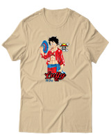 T-Shirt Αντρικό - Luffy Hat - Color Thumbnail Μπεζ