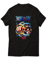 T-Shirt  Γυναικείο - Luffy Punch Power - Color Thumbnail Μαύρο