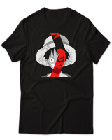 T-Shirt Unisex - Luffy Split Soul - Color Thumbnail Μαύρο