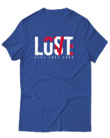 T-Shirt Αντρικό - Lust Lost Love - Color Thumbnail Μπλε Ρουά