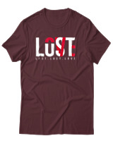 T-Shirt Αντρικό - Lust Lost Love - Color Thumbnail Μπορντό