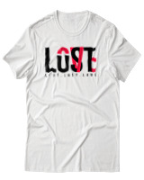 T-Shirt Αντρικό - Lust Lost Love - Color Thumbnail Άσπρο