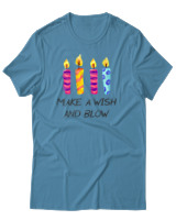 T-Shirt Αντρικό - Make A Wish And Blow - Color Thumbnail Τιρκουάζ