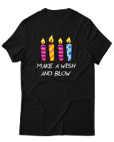 T-Shirt Αντρικό - Make A Wish And Blow - Color Thumbnail Μαύρο