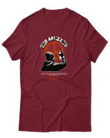 T-Shirt Αντρικό - Make Art No War - Color Thumbnail Σκούρο Κόκκινο