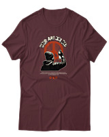 T-Shirt Αντρικό - Make Art No War - Color Thumbnail Μπορντό