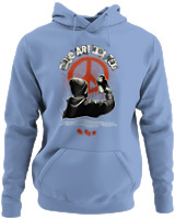 Φούτερ με κουκούλα - Make Art No War - Color Thumbnail Blue Carolina