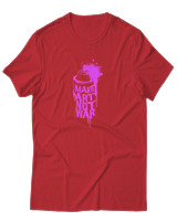 T-Shirt Αντρικό - Make Art Not War - Color Thumbnail Κόκκινο