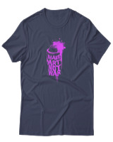 T-Shirt Αντρικό - Make Art Not War - Color Thumbnail Μπλε Γκρι