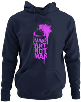 Φούτερ με κουκούλα - Make Art Not War - Color Thumbnail Navy Blue