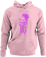 Φούτερ με κουκούλα - Make Art Not War - Color Thumbnail Pink