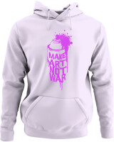 Φούτερ με κουκούλα - Make Art Not War - Color Thumbnail Λιλά