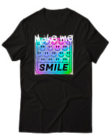 T-Shirt Αντρικό - Make me smile - Color Thumbnail Μαύρο