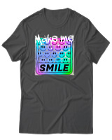 T-Shirt Αντρικό - Make me smile - Color Thumbnail Ανθρακί