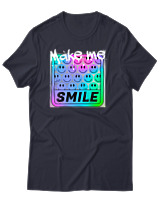 T-Shirt Αντρικό - Make me smile - Color Thumbnail Σκούρο Μπλε