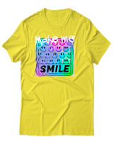 T-Shirt Αντρικό - Make me smile - Color Thumbnail Κίτρινο
