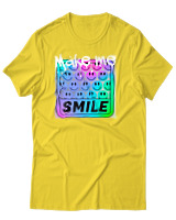 T-Shirt Αντρικό - Make me smile - Color Thumbnail Χρυσό Κίτρινο