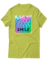 T-Shirt Αντρικό - Make me smile - Color Thumbnail Λαχανί