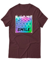 T-Shirt Αντρικό - Make me smile - Color Thumbnail Μπορντό