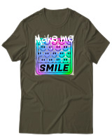 T-Shirt Αντρικό - Make me smile - Color Thumbnail Χακί