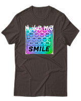 T-Shirt Αντρικό - Make me smile - Color Thumbnail Καφέ