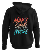 Φούτερ με κουκούλα Γυναικείο - Make Some Noise - Color Thumbnail Μαύρο