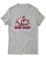 T-Shirt Αντρικό - Makin Bacon - Color Thumbnail Γκρι Μελανζέ
