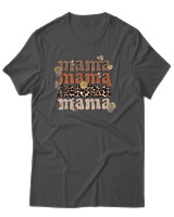 T-Shirt Αντρικό - Mama Leopard - Color Thumbnail Ανθρακί