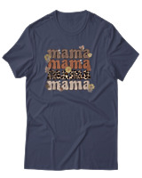 T-Shirt Αντρικό - Mama Leopard - Color Thumbnail Μπλε Γκρι