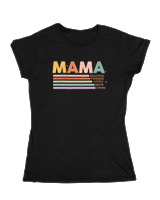 Κοριτσίστικο Κοντομανικο Παιδικό - Mama Lines - Color Thumbnail Μαύρο