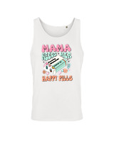 Αμάνικο Μπλουζάκι Αντρικό - Mama Needs Her Happy Pills - Color Thumbnail 'Ασπρο