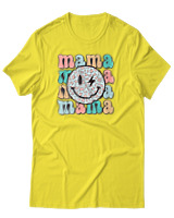 T-Shirt Αντρικό - Mama Smile Thunder - Color Thumbnail Κίτρινο